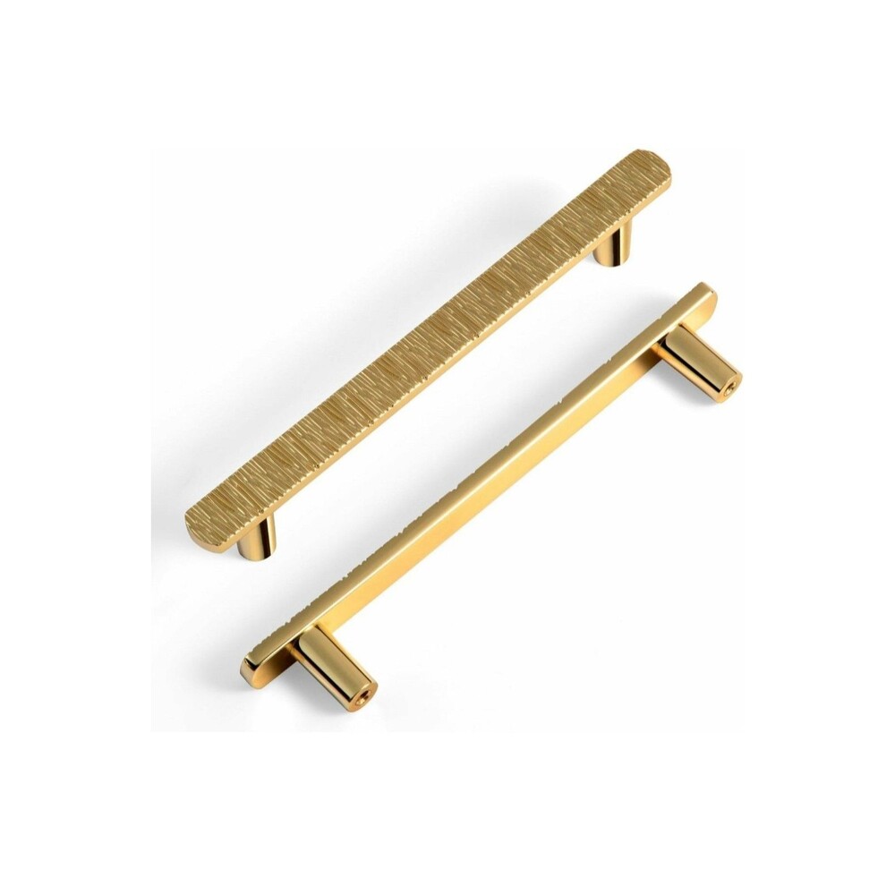 Art & Design 6 Sturdy Gilded Ray Polished Brass Drawer Pulls Cabinet Handles 5in